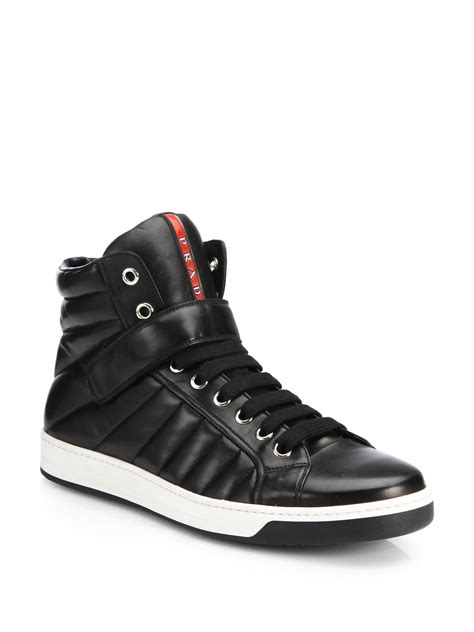 hi top prada sneakers|prada high top designer sneakers.